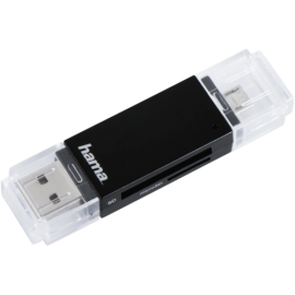 Hama USB 2.0 OTG Card Reader Basic  SD/microSD black