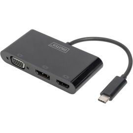 Digitus Triple Monitor Adapter USB-C 3in1 HDMI DP VGA