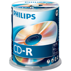 Philips CD-R 80Min 700MB 52x SP (100τμχ)
