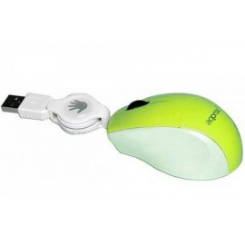 Approx Retractable Optical Mouse 800dpi USB Lime/Yellow
