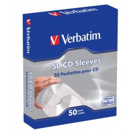 Verbatim CD/DVD Sleeves Paper (Pack of 50) 126x126mm