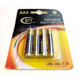1x4 BTY Alkaline Batteries AAA