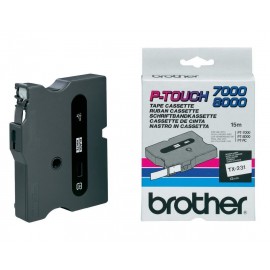 Brother labelling tape TX-231 white/black 12 mm