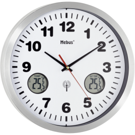 Mebus 41246 white Radio controlled Wall Clock