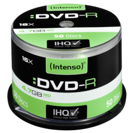 Intenso DVD-R 4,7GB 16x Speed, Cakebox (50τμχ)