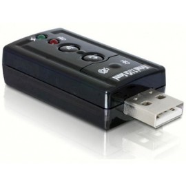 DeLOCK 61645 cable interface/gender adapter USB 2.0 2x 3.5 Black