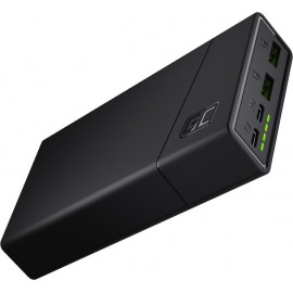 Green Cell PowerPlay20 20000mAh 18W με Γρήγορη Φόρτιση και USB-C Μαύρο