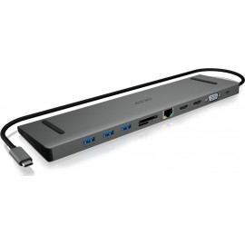 Acer USB-C Docking Station 100 WAcer USB-C Docking Station με HDMI 4K PD Ethernet και συνδεση 2 Οθονών Γκρι (LC.DCK11.001)