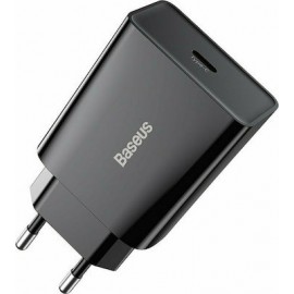 Baseus Φορτιστής Χωρίς Καλώδιο με Θύρα USB-C 20W Power Delivery Μαύρος (CCFS-SN01)