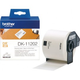 Brother DK-11202 Shipping Labels 100x62mm Black on White Paper