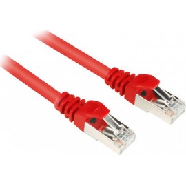 Sharkoon S/FTP Cat.6 Καλώδιο Δικτύου Ethernet 0.25m Κόκκινο