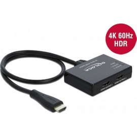 DeLock HDMI Splitter 1 in > 2 out 4K 60Hz 87747