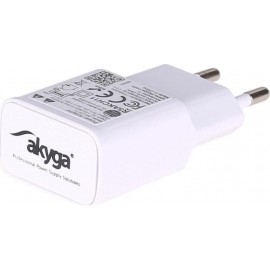 Akyga USB Wall Adapter Λευκό (AK-CH-11)