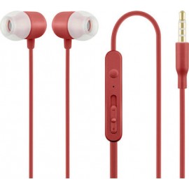 ACME HE21R In Ear Headphones with Microphone Red