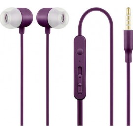 ACME HE21P In Ear Headphones with Microphone Purple