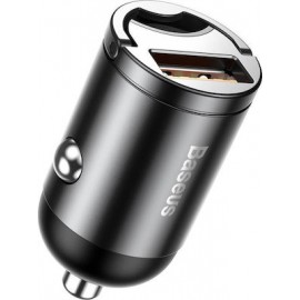 Mini car charger Baseus Tiny Star, USB, QC 3.0, 30W (gray)