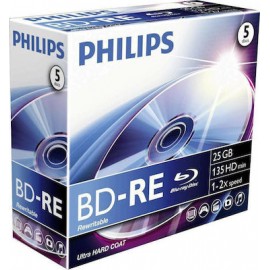 Philips Blu-Ray ReWritable 25GB 2x JC (5τμχ)