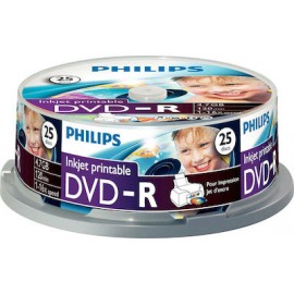 1x25 Philips DVD-R 4,7GB 16x IW SP
