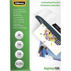 Fellowes A4 Glossy 100 Micron Φύλλα Πλαστικοποίησης 100 Τμχ.