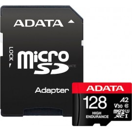 ADATA High Endurance 128 GB microSDXC, memory card (Class 10, UHS-I U3, V30, A2)