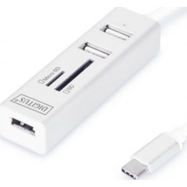 KAB USB C > Multi Adapter (3x USB 2.0 Micro SD SD) Digitus