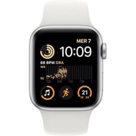 Apple Watch SE 2022 GPS 40mm Silver Aluminium Case with White Sport Band